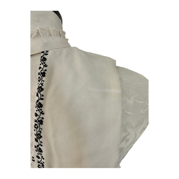 Heart Soul Ivory/Black Shift Dress Embroidered  Sleeveless Keyhole Size Large - Picture 7 of 13